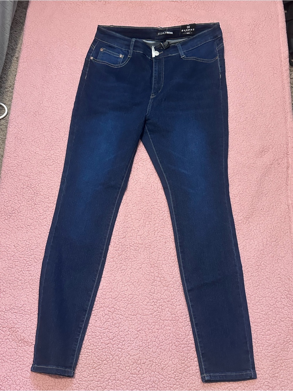 Fashion Nova Dark Blue Skinny Jeans